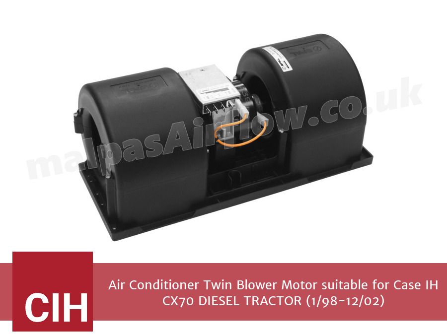 Air Conditioner Twin Blower Motor suitable for Case IH CX70 DIESEL TRACTOR (1/98-12/02)