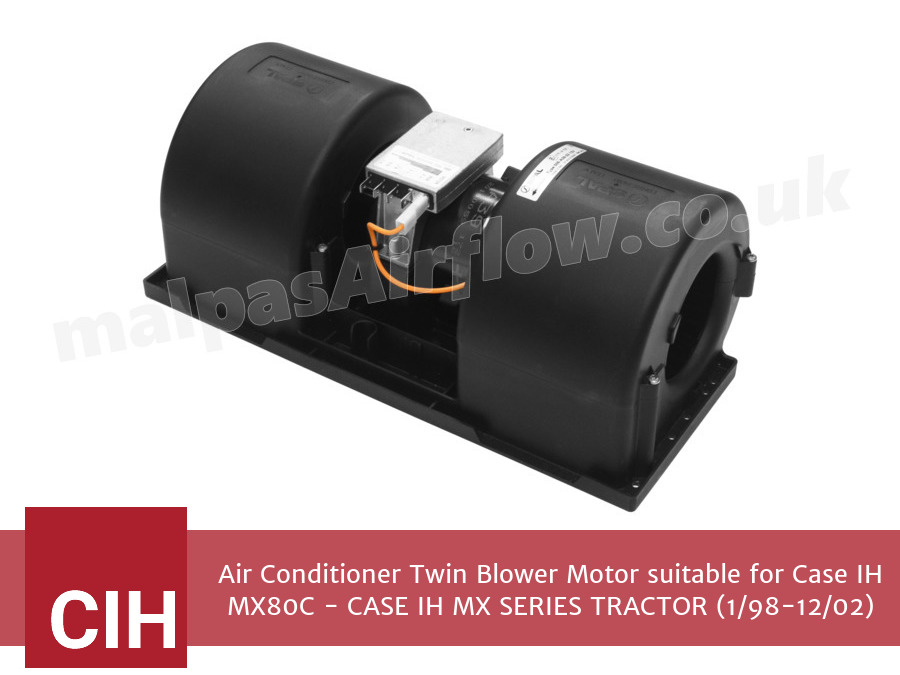 Air Conditioner Twin Blower Motor suitable for Case IH MX80C - CASE IH MX SERIES TRACTOR (1/98-12/02)