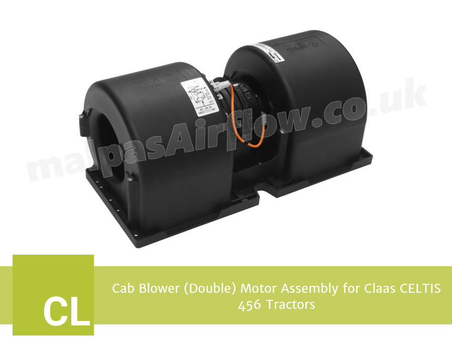 Cab Blower (Double) Motor Assembly for Claas CELTIS 456 Tractors