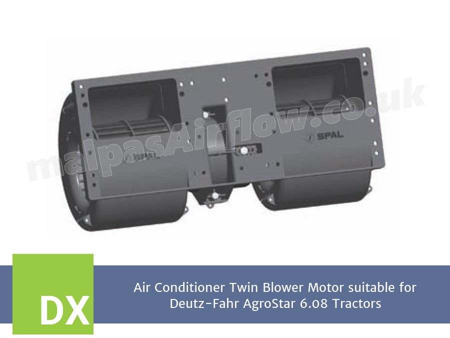 Air Conditioner Twin Blower Motor suitable for Deutz-Fahr AgroStar 6.08 Tractors