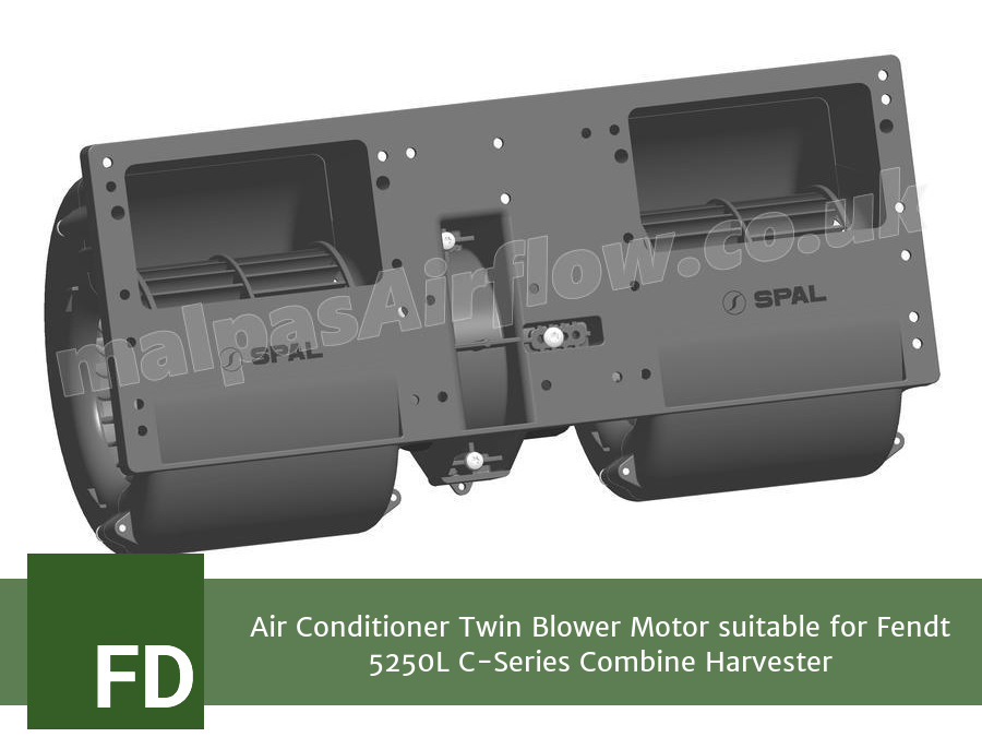 Air Conditioner Twin Blower Motor suitable for Fendt 5250L C-Series Combine Harvester (Single Speed)