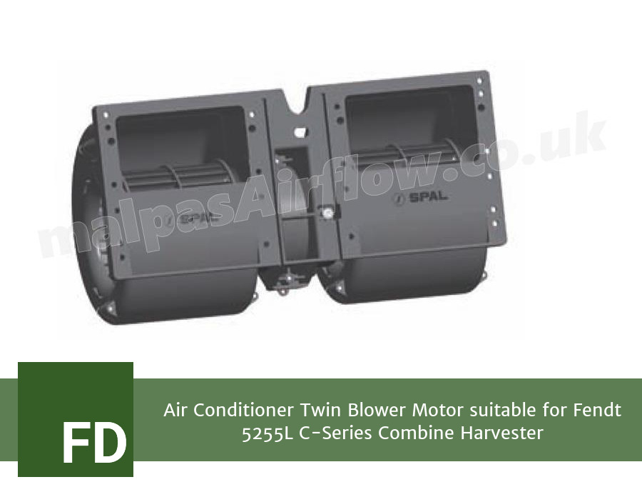 Air Conditioner Twin Blower Motor suitable for Fendt 5255L C-Series Combine Harvester (Single Speed)