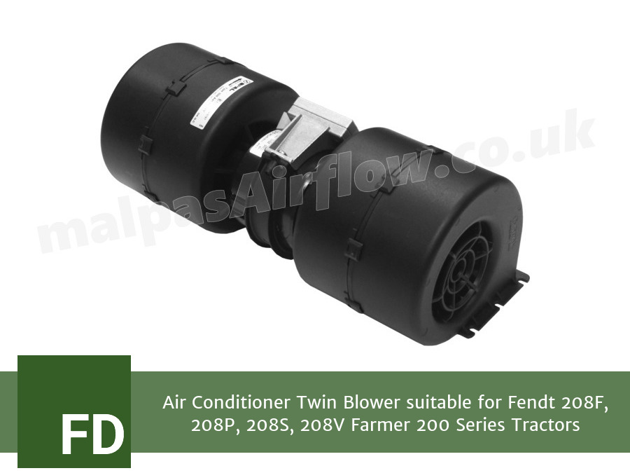 Air Conditioner Twin Blower suitable for Fendt 208F, 208P, 208S, 208V Farmer 200 Series Tractors