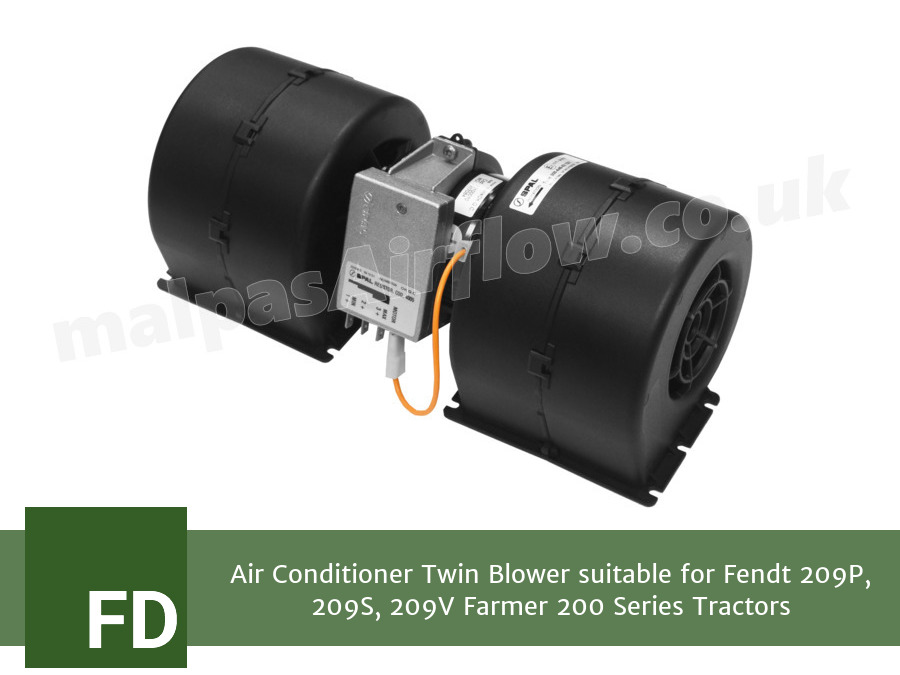 Air Conditioner Twin Blower suitable for Fendt 209P, 209S, 209V Farmer 200 Series Tractors