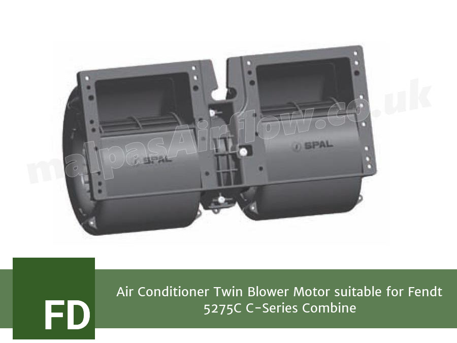 Air Conditioner Twin Blower Motor suitable for Fendt 5275C C-Series Combine (Single Speed)
