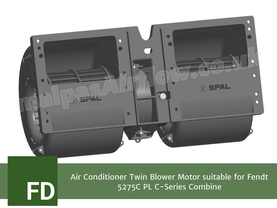 Air Conditioner Twin Blower Motor suitable for Fendt 5275C PL C-Series Combine (Single Speed)