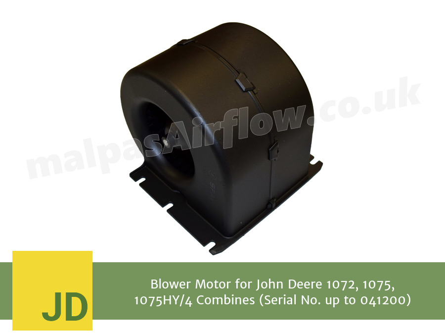 Blower Motor for John Deere 1072, 1075, 1075HY/4 Combines (Serial No. up to 041200) (Single Speed)