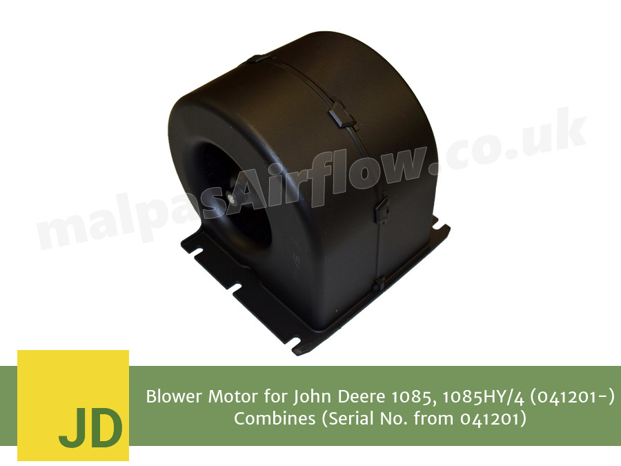 Blower Motor for John Deere 1085, 1085HY/4 (041201-) Combines (Serial No. from 041201) (Single Speed)