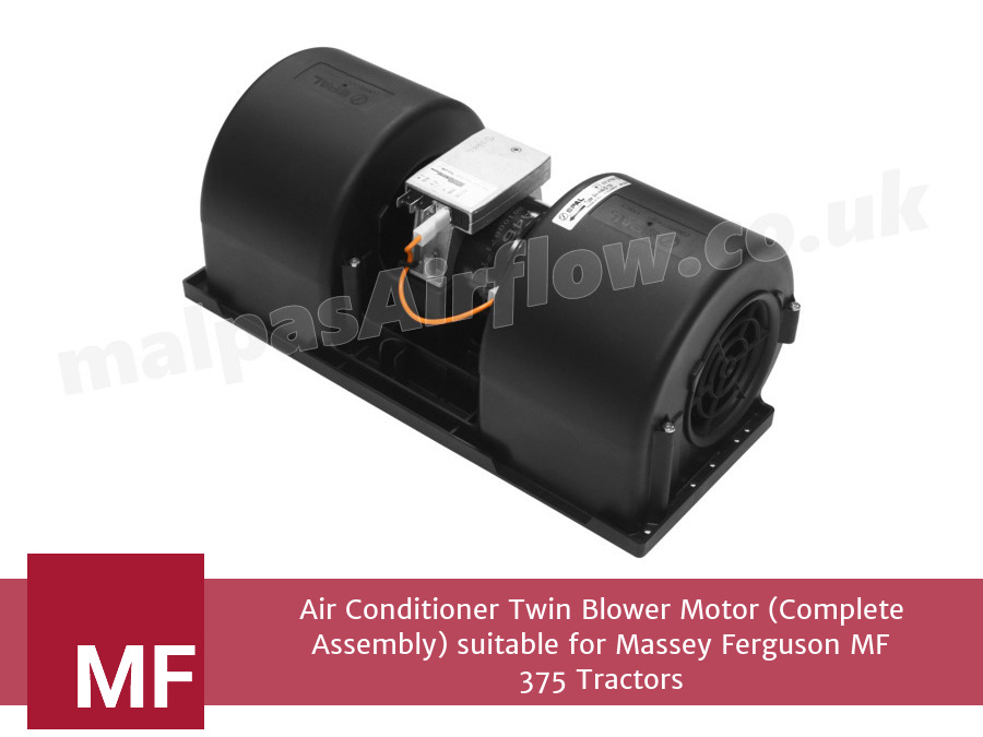 Air Conditioner Twin Blower Motor (Complete Assembly) suitable for Massey Ferguson MF 375 Tractors