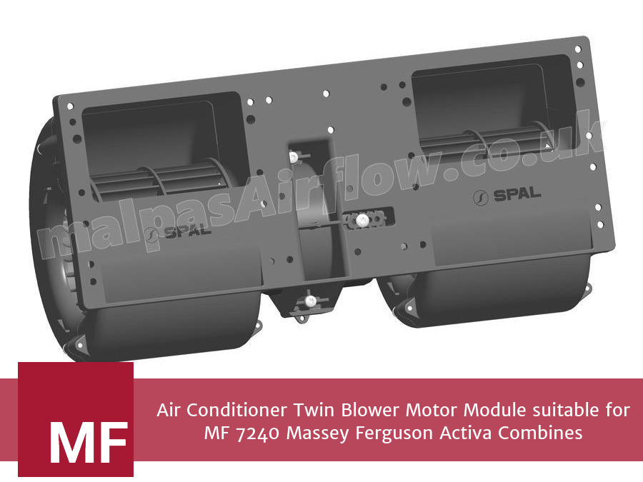 Air Conditioner Twin Blower Motor Module suitable for MF 7240 Massey Ferguson Activa Combines (Single Speed)