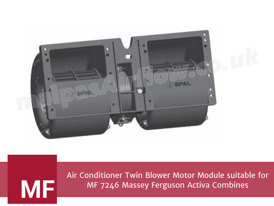 Air Conditioner Twin Blower Motor Module suitable for MF 7246 Massey Ferguson Activa Combines (Single Speed)