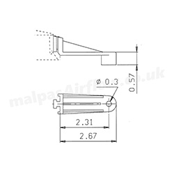 Mounting Bracket 58.6mm Recessed - view 2