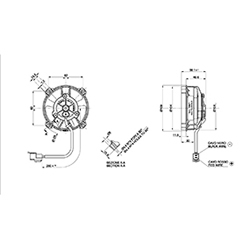 SPAL 4" (96mm) Cooling Fan VA32-A101-62A 12V AMP S1.5 (12v / 148 cfm / Pulling) - view 2