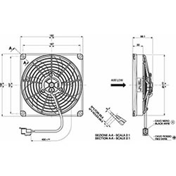 SPAL 6.5" (167mm) Cooling Fan VA68-A101-83A 12V SUMIT (12v / 314 cfm / Pulling) - view 2