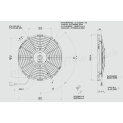 SPAL 11" (280mm)  Cooling Fan VA09-BP12/LL-27S (24v  / 861 cfm / Pushing) - view 3