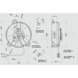 SPAL 5.2" (130mm)  Cooling Fan VA31-A101-46A (12v  / 342 cfm / Pulling) - view 4