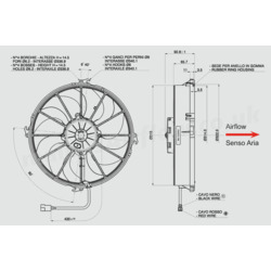 SPAL 12" (305mm)  Cooling Fan VA51-BP70/VLL-69A (24v  / 1634 cfm / Pulling) - view 3