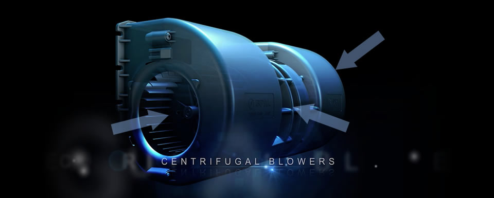 SPAL Centrifugal blower airflow direction