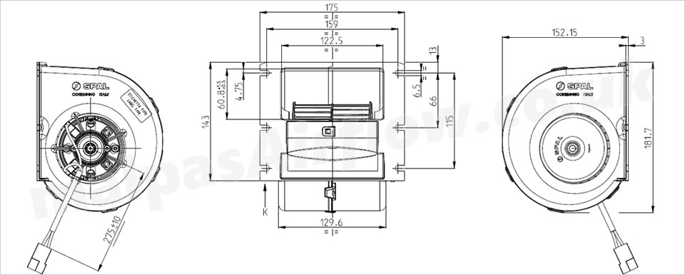 SPAL 023-A70-23D diagram
