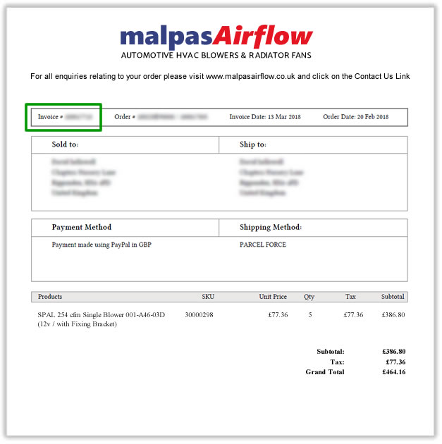malpasAirflow Invoice Sample