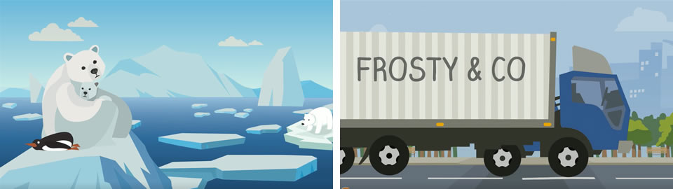 The Arctic and an arctic(ulated) lorry